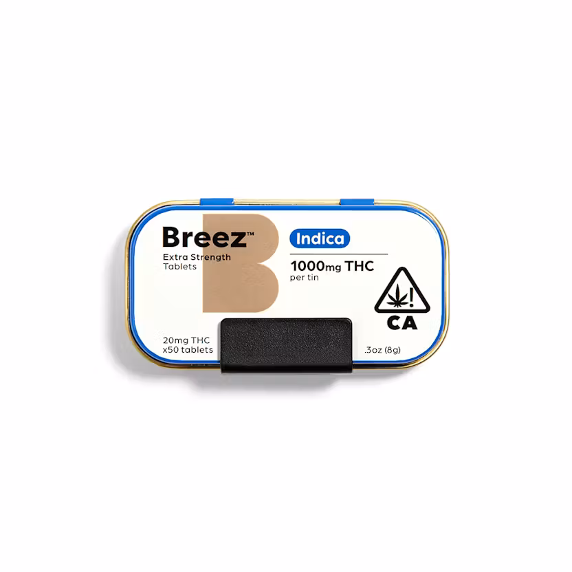 EXTRA STRENGTH 50 TABLETS| 1000mg THC total|Breez